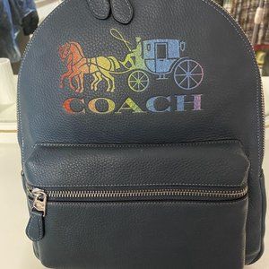 Coach blue backpack